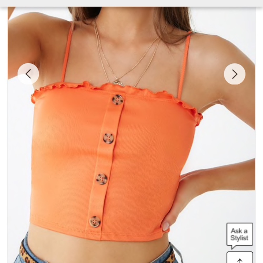 Orange crop top